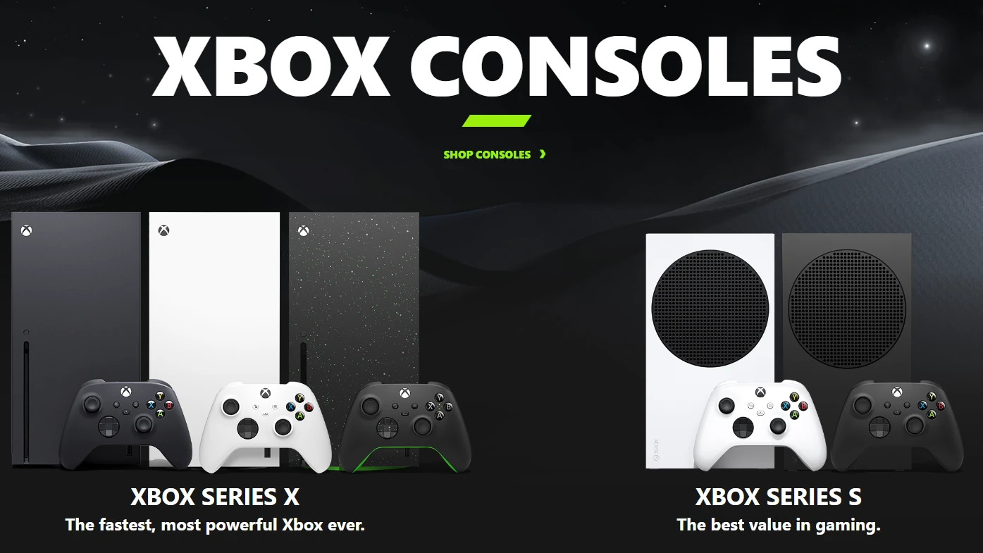 Todas las consolas Xbox. Créditos: xbox.com.<br>