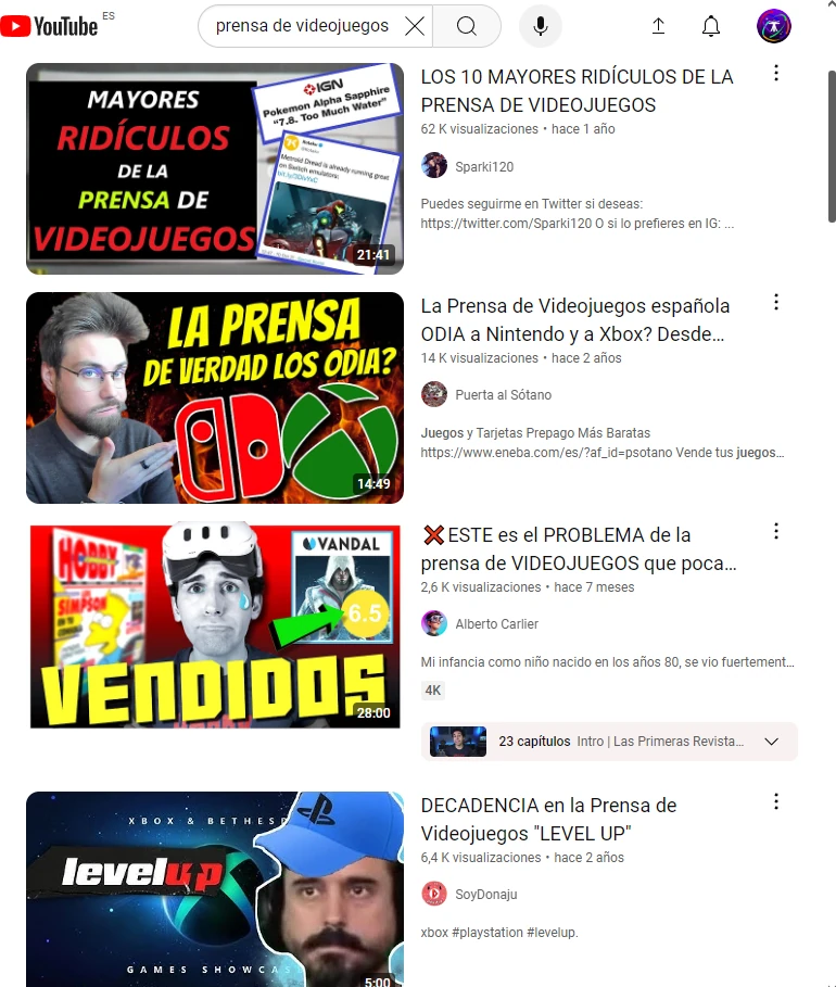 Críticas a la prensa de videojuegos en YouTube