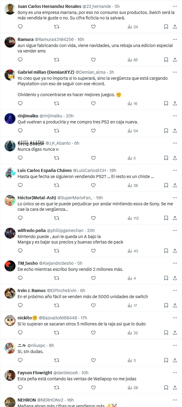 Comentarios en X/Twitter